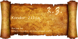Kondor Zilia névjegykártya